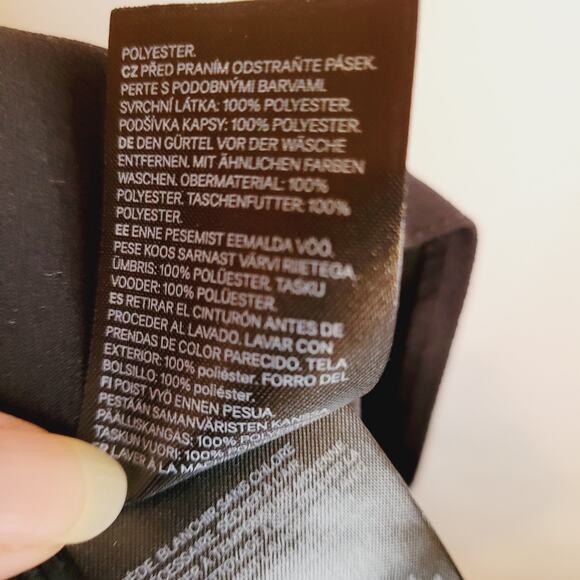 H&M black belted high waisted wide leg trouser pants - Picture 12 of 12